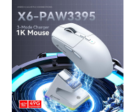 Attack Shark X6 Superlight PAW3395 Kailh biała ze stacją ładującą 6972792470177 - 1349818 - zdjęcie 7